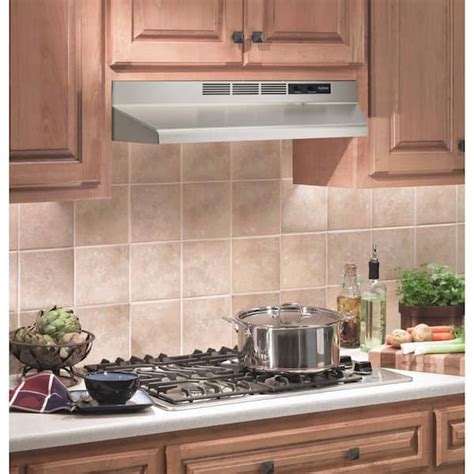 broan duct-free under cabinet range hood recirculation kit stainless steel|broan undercabinet range hood stainless.